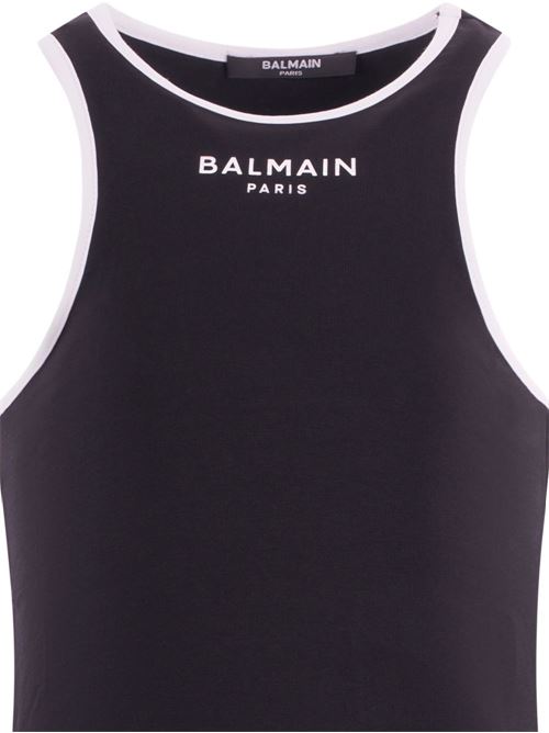 Canotta bambina Balmain nera con logo BALMAIN Kids | BY8A12Z3277930BC